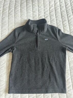 Vineyard Vines Boy’s Charcoal Quarter-Zip Sweater